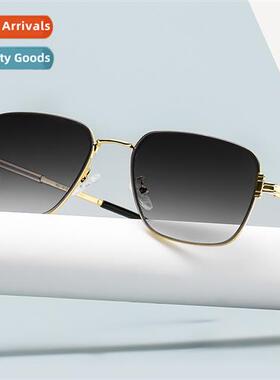 2A275 new square small glasses men retro metal sunglasses fe