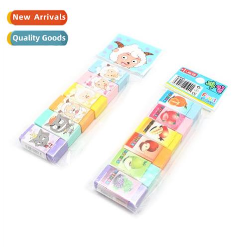 Statiery Fresh Creative Student Eraser Colorful Square Deskt