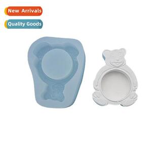 Cute Bear Candle Holder Silice Mould DIY Candle Mould Handma