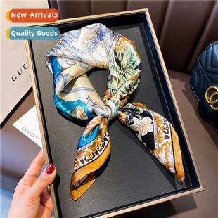 Beige cashews versatile silk silk women scarf spring and aut