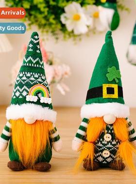 St. Patricks Day Decoratis Irish Festival Faceless Doll Figu