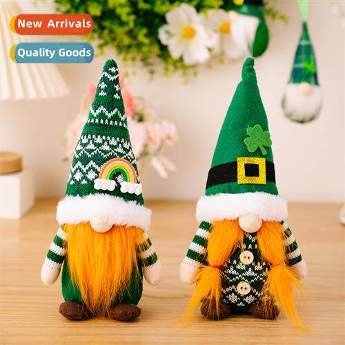 St. Patricks Day Decoratis Irish Festival Faceless Doll Figu