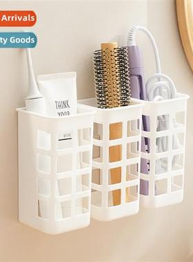 Curling Ir Storage Basket No-Punch Wall Mounted Styler Holde