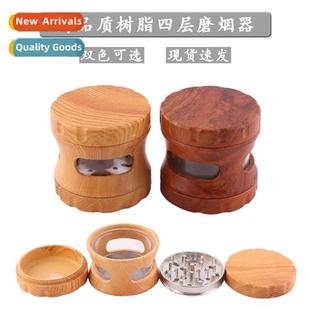 Four Layer Flat Resin Teet Manual 63MM Grinder New Cigarette