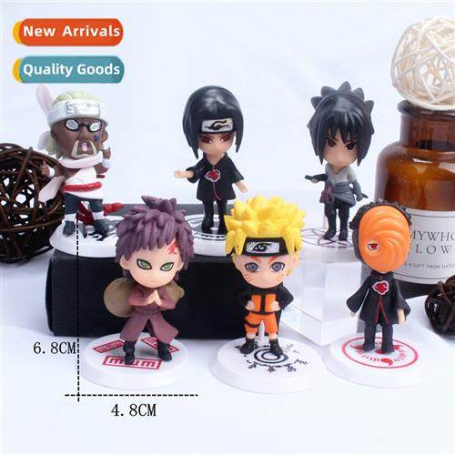 Solid PVC ninja 6 sets  anime h  Naruto car doll cake orname