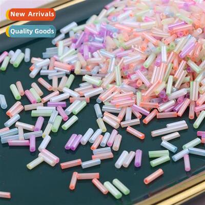 2*6mm cream tube beads rice beads diy weaving bracelet neckl