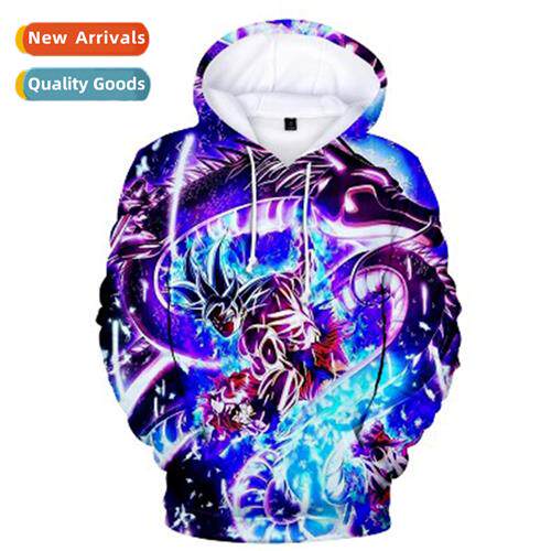 New 3D color printing anime seven drag ball hooded sweater m