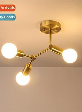 All copper bedroom lamps  lanterns ceiling lamps light simpl