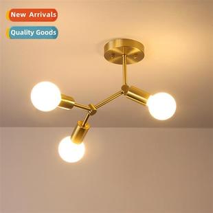 All copper bedroom lamps  lanterns ceiling lamps light simpl