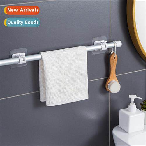 2pcs  n-marking adhesive round rod hooks curtain shower curt