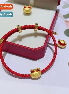 Copper-plated 999 foot gold cheering tiger trans beads brace