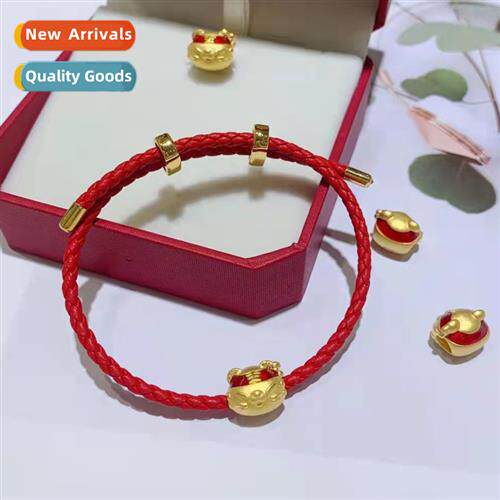 Copper-plated 999 foot gold cheering tiger trans beads brace