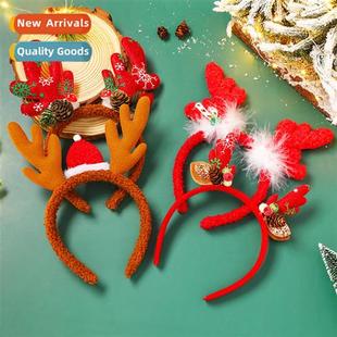 bands antler clips elk headban snowman Christmas