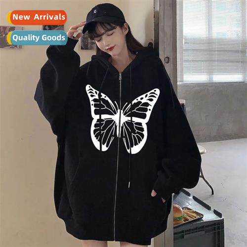 Dark Wind Hip Hop Gothic Harajuku Y2K Butterfly Letter Print