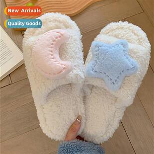 Womens fall and winter students home indoor warm fur shoes K