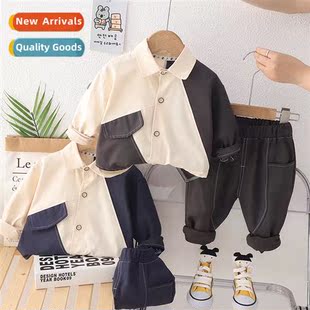 baby sleeved shirt hsome boy new 2023 fall Boys