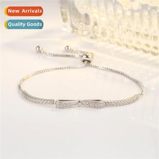 zircia bow girl fashi bra lerary diamd female bracelet