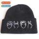 gesture ski embroidery cap expressi winter knted fall