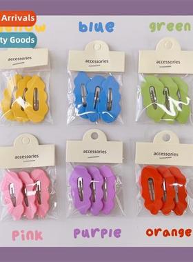 Niche  wave color clashing  clips sweet cy color bangs clip