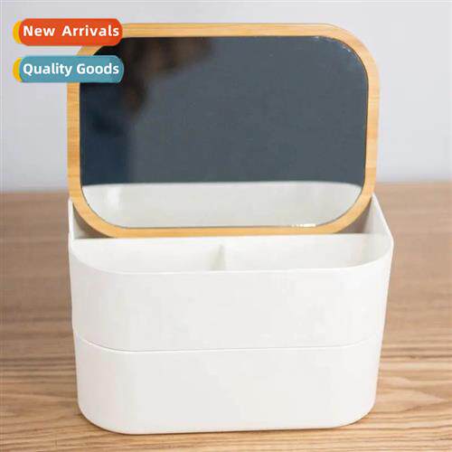Bamboo fiber storage box desktop large capacy storage box wh