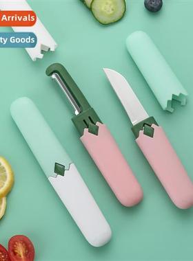 2-in-1 Multifunctial Fru Knife Paring Knife Scraper Peeler D