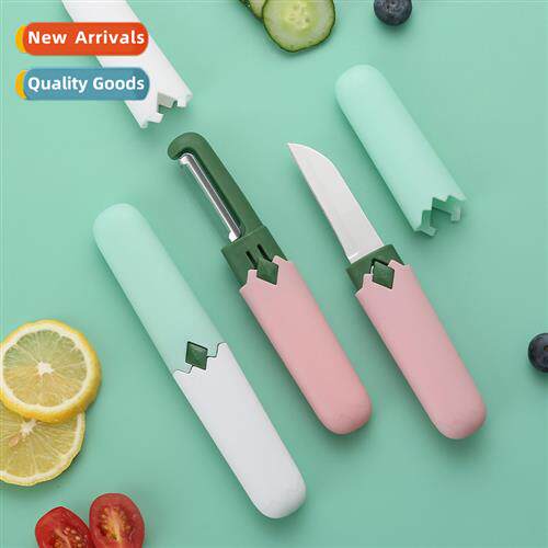 2-in-1 Multifunctial Fru Knife Paring Knife Scraper Peeler D