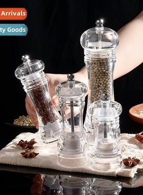 Home Acrylic Clear Grinding Bottle Manual Pepper Grinder Bla