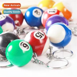 large billiard keychain Exquise eight Colorful black gift