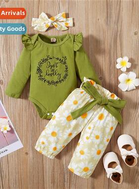 Girls Spring  Autumn 2021 new n letters printed lg-sleeved t