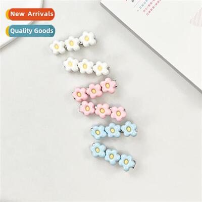 Cream coloured flower hair clips sweet and cute girl simple