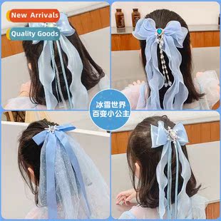 ribb bow band clips girls female pin Childrens headdress