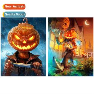 New hmade sticker diamd painting pumpkin Halloween diamd pai