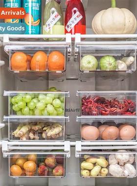PET Transparent Refrigerator Organizer Drawer Food Compartme