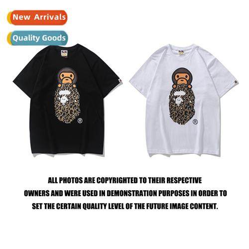 Japanese tide apes head leopard small mkey carto T-shirt 202