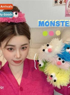 Cute plush big eyes quirky sausage  b girls high pytail  acc