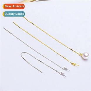 Ear wire bracket accessories box chain copper earrings semi-
