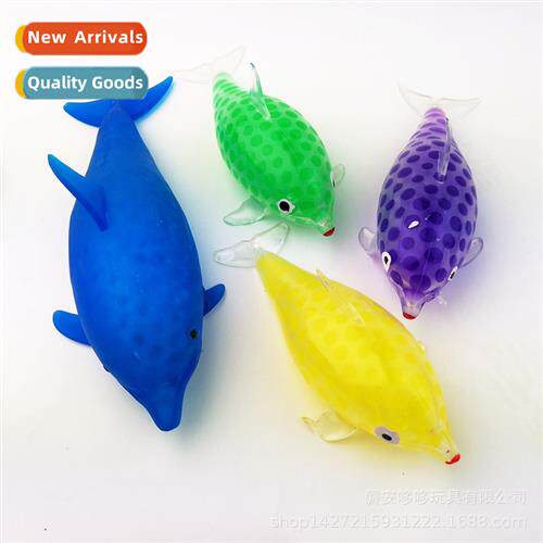 Marine animal st rubber TPR dolphin squeeze pinch fun water