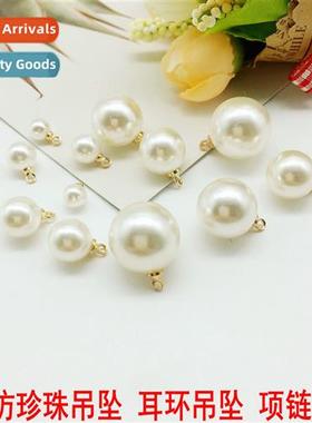 Single hole pearl loose beads diy hmade pendant earrings jew