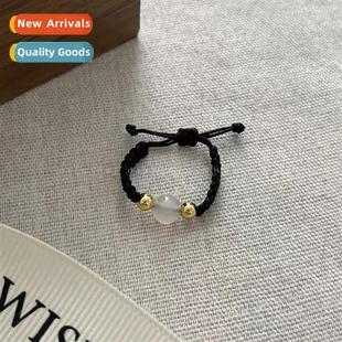 whe chalcedy female red ins ring bean woven Acacia agate