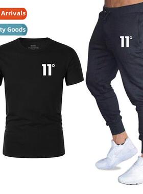 2020 new summer mens short-sleeved T-shirt + pants casual sp