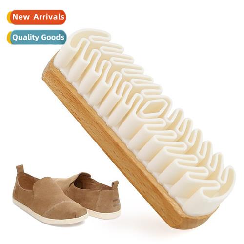 Velvet lear wooden hle shoe brush suede suede scrub lear rub