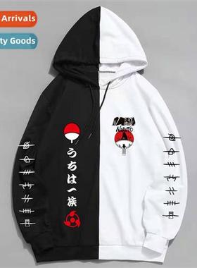 Japanese Naruto Uchiha Family Printed Hoodie Large Size Loos