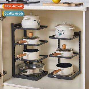 Under Sink Kchen Pot Rack Multi-Layer Shelf Narrow Clip Rack