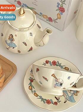 Alice in Wderl teapot set ins high color value ceramic cfee