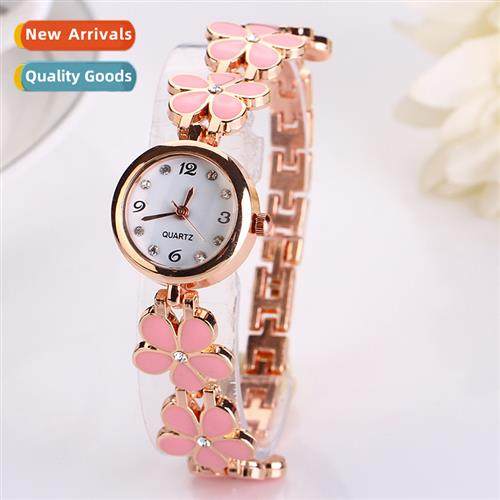 New Pink Clover Bracelet Watch Tri-color Into Goddess Watch