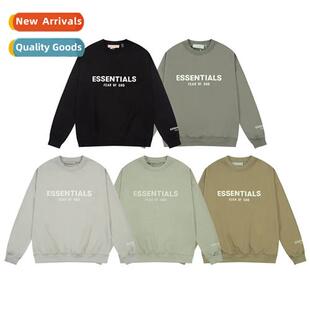 Flocking logo letters FOG neck 23SS round sweater Essentials