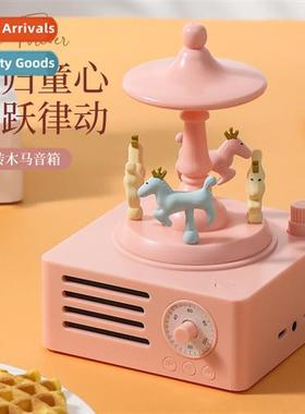 Carousel Bluetooth speaker creative sound desktop ornaments