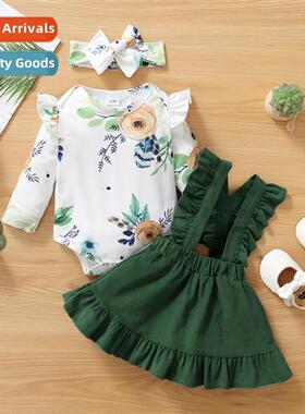 Girls spring  autumn  2021 new n lg-sleeved flower print top