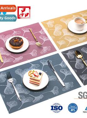 new Chinese ginkgo biloba placemats encrypted woven waterpro