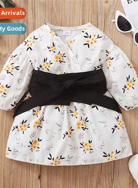 Girls Spring  Autumn 2021 new n small children in small flow